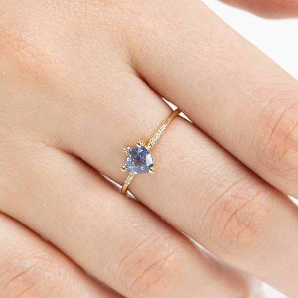 Iris Trillion Cut Periwinkle Sapphire Ring Anvehu