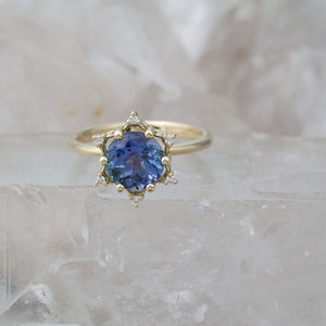 Gemstone ring collection, Star of david Tanzanite diamond ring
