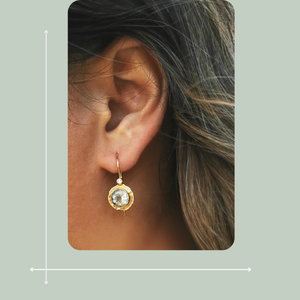 Green Amethyst dangle earrings