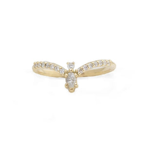 Abigail Marquise Chevron Diamond ring