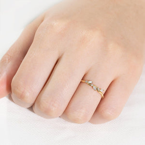 Leaf diamond band - Shaked ring