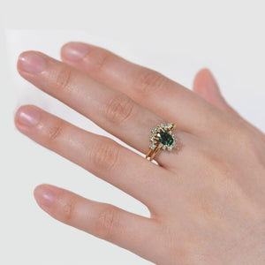 Carmel 1ct Green sapphire bridal set