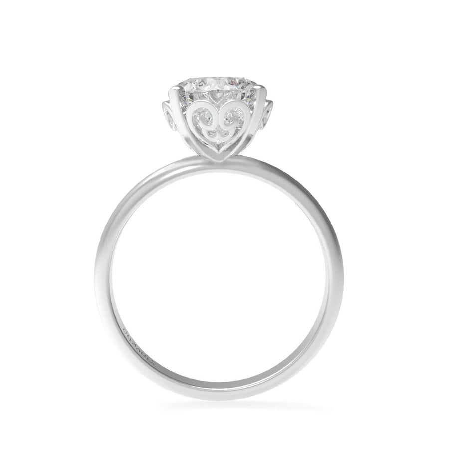 Round Cut Moissanite Engagement ring Forever one 2CT