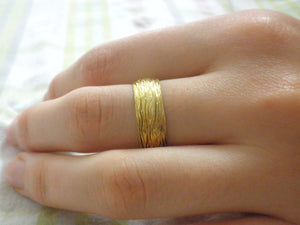 Rustic Wedding Ring, 6mm