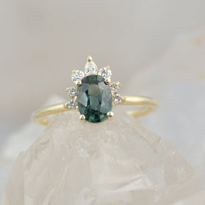 Carmel 1.00ct  Peacock sapphire ring