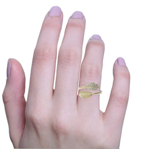 Rebecca - 2 Leaves Diamond Ring