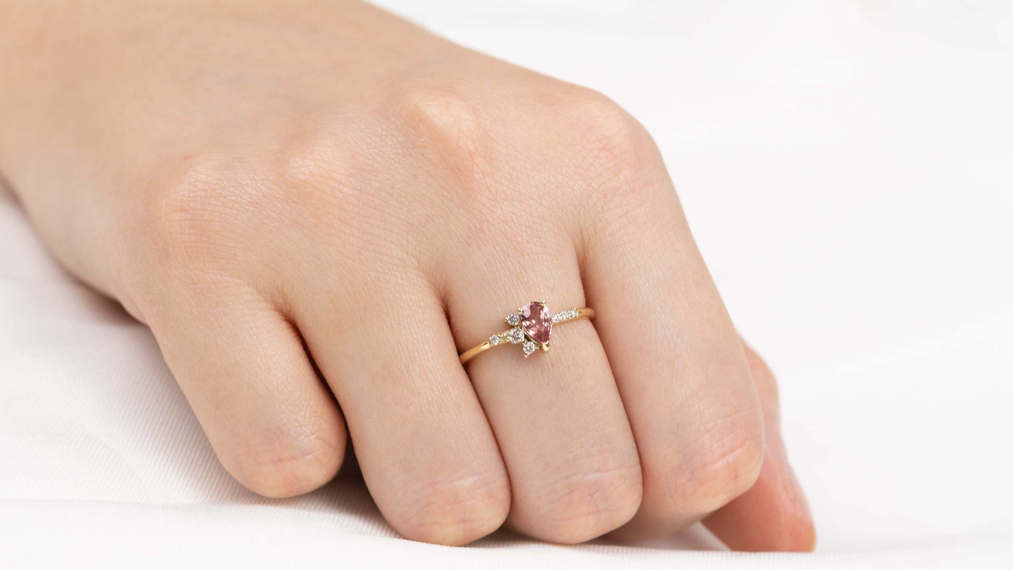 Yahli Pink Sapphire Cluster Ring Anvehu